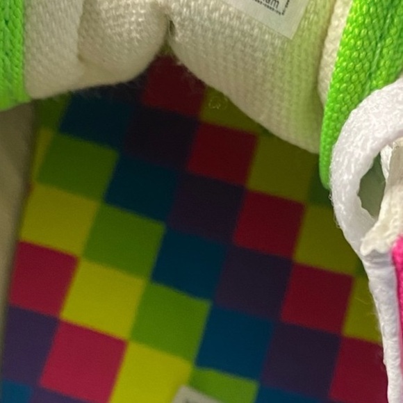 Vans Old School Neon Color Block Low Top Skate Shoes, Size Women’s US 5.5 - Picture 7 of 8